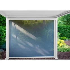 Terrasoverkappingen-Mirador pull down zijscherm 4M windscherm wit