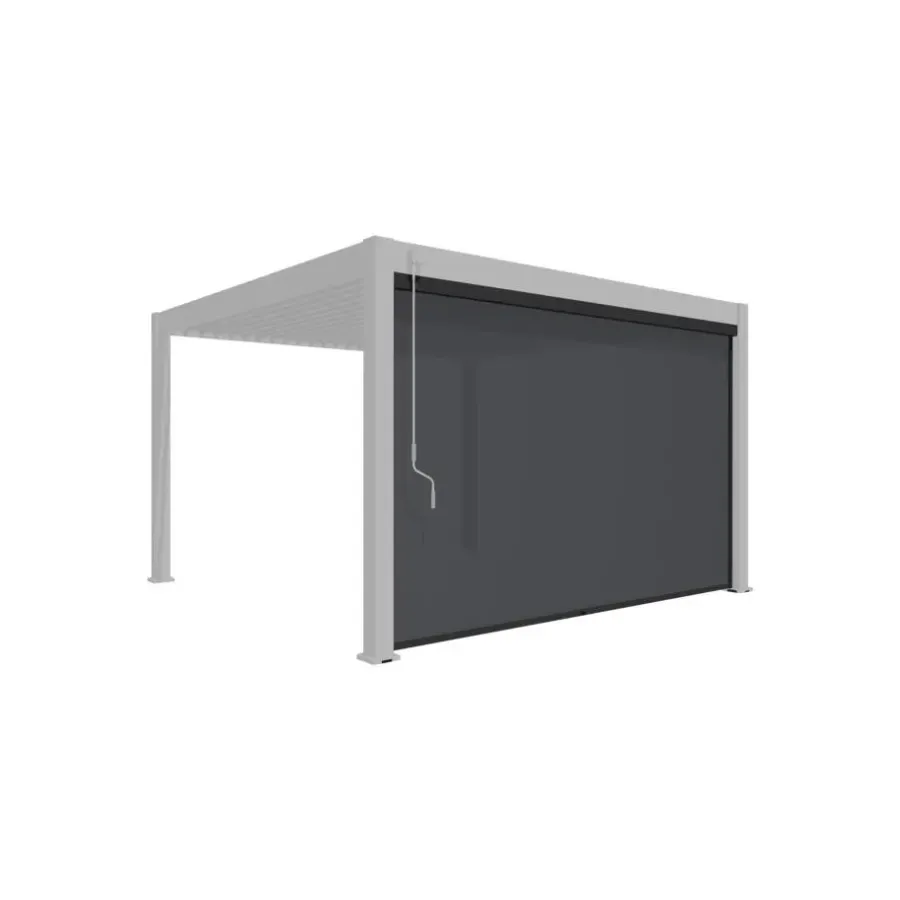 Terrasoverkappingen-Mirador pull down zijscherm 4M windscherm wit