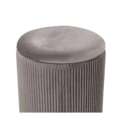 Poefen-Beliani MIRAMAR - Poef - Grijs - 35/31 cm - Fluweel
