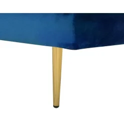 Loveseats-Beliani MIRAMAS - Chaise longue - Blauw - Linkerzijde - Fluweel