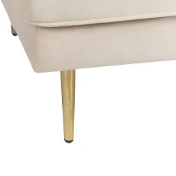 Loveseats-Beliani MIRAMAS - Chaise longue - Beige - Linkerzijde - Fluweel