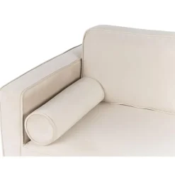 Loveseats-Beliani MIRAMAS - Chaise longue - Beige - Linkerzijde - Fluweel
