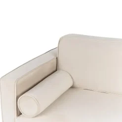 Loveseats-Beliani MIRAMAS - Chaise longue - Beige - Linkerzijde - Fluweel