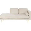 Beliani MIRAMAS - Chaise longue - Beige - Rechterzijde - Fluweel