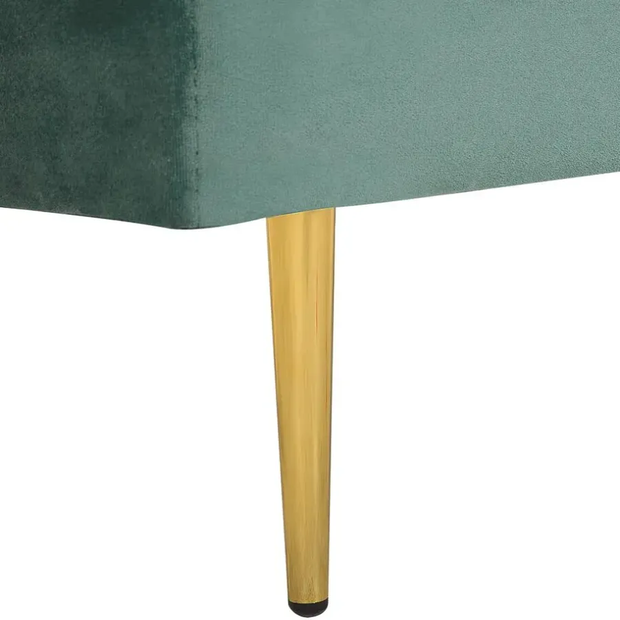 Beliani MIRAMAS - Chaise longue - Groen - Linkerzijde - Fluweel