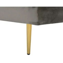 Loveseats-Beliani MIRAMAS - Chaise longue - Grijs - Rechterzijde - Fluweel