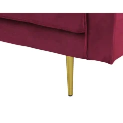 Loveseats-Beliani MIRAMAS - Chaise longue - Rood - Rechterzijde - Fluweel