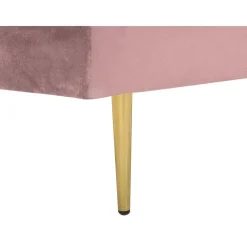 Beliani MIRAMAS - Chaise longue - Roze - Linkerzijde - Fluweel