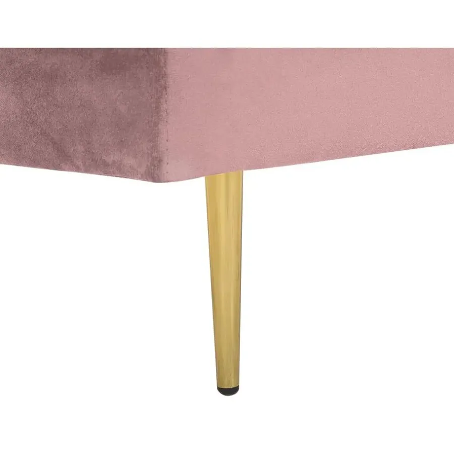Beliani MIRAMAS - Chaise longue - Roze - Linkerzijde - Fluweel