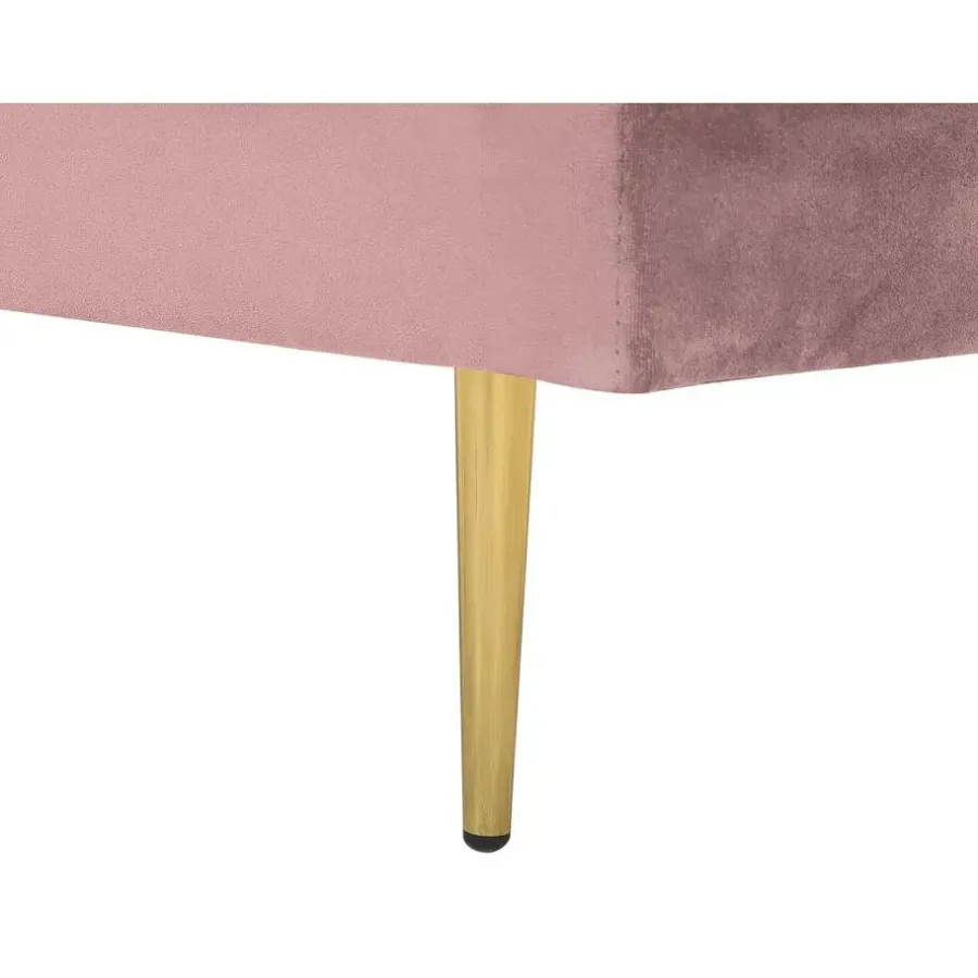 Loveseats-Beliani MIRAMAS - Chaise longue - Roze - Rechterzijde - Fluweel