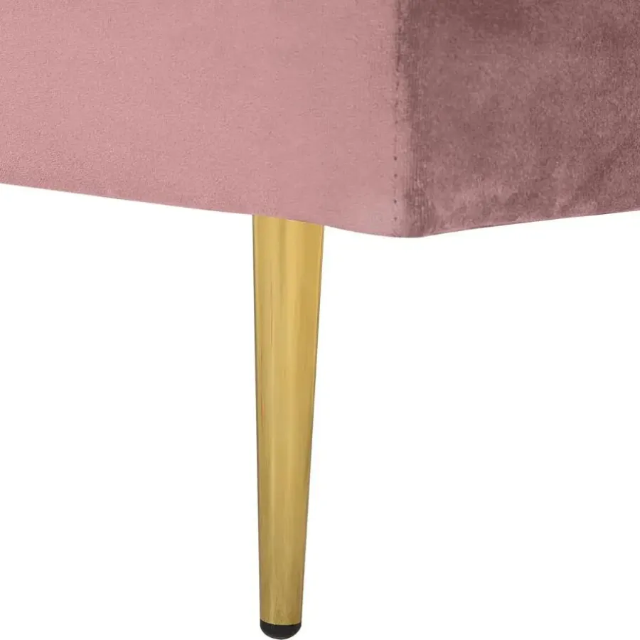 Loveseats-Beliani MIRAMAS - Chaise longue - Roze - Rechterzijde - Fluweel