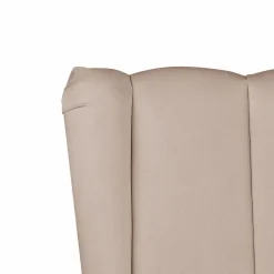 Beliani MIRIBEL - Tweepersoonsbed - Taupe - 140x200 - Fluweel