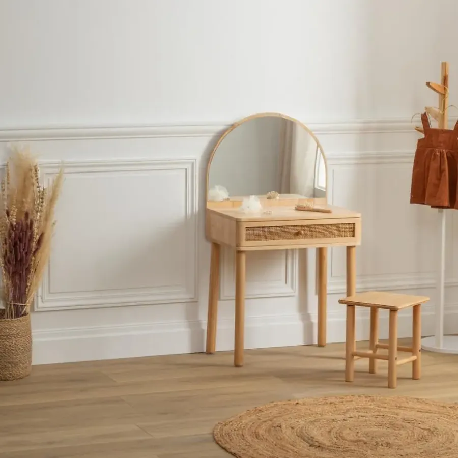 Kaptafels-MISOU Make up tafel - Bruin