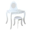 Kaptafels-MISOU Make up Tafel voor Meisjes Kaptafel Kind met Kruk en Spiegel