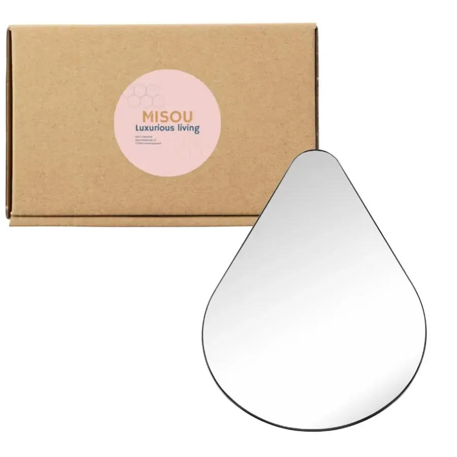 Spiegels-MISOU Spiegel Druppel Design Britta - Zwart