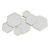 MISOU Spiegel Hexagon Goud 61,5x38cm Spiegels Wandspiegel