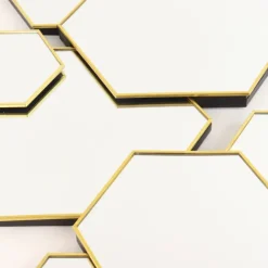 MISOU Spiegel Hexagon Goud 61,5x38cm Spiegels Wandspiegel