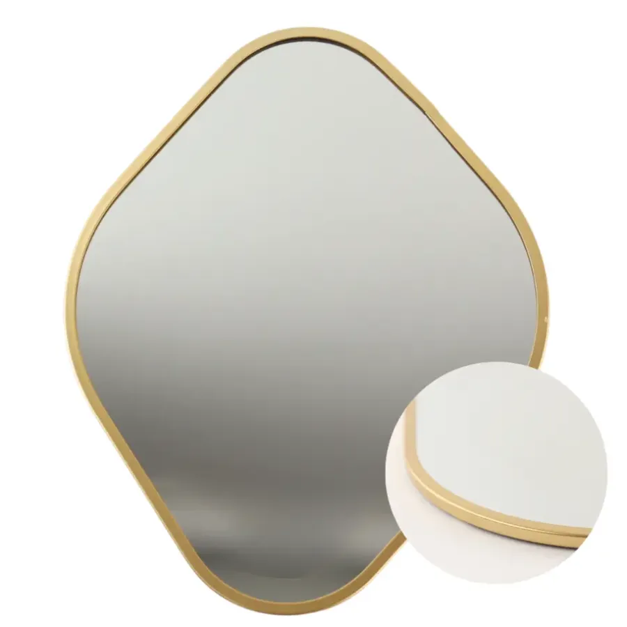 Spiegels-MISOU Spiegel Organische Vorm Goud 25x34cm