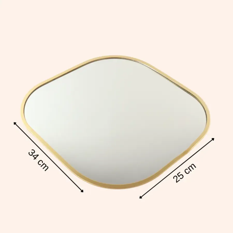 Spiegels-MISOU Spiegel Organische Vorm Goud 25x34cm