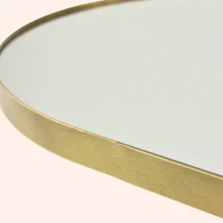 Spiegels-MISOU Spiegel Passpiegel Goud Ovaal Hangend 112x40cm Glas Spiegels