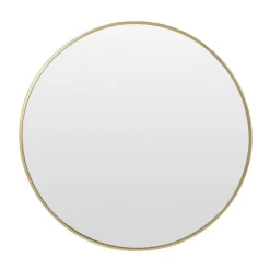 Spiegels-MISOU Spiegel Rond Goud Glas Wandspiegel Diameter 55cm Accessoires