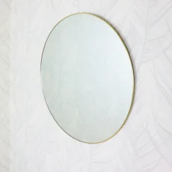 Spiegels-MISOU Spiegel Rond Goud Glas Wandspiegel Diameter 55cm Accessoires