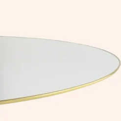 Spiegels-MISOU Spiegel Rond Goud Glas Wandspiegel Diameter 55cm Accessoires