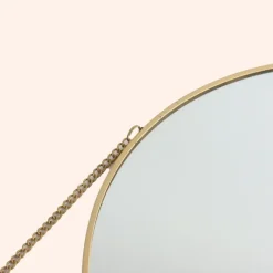 Spiegels-MISOU Spiegel Set van 3 Rond Goud Metaal Wandspiegel