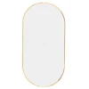 Spiegels-MISOU Spiegel Wandspiegel Rond Ovaal Goud 50 cm