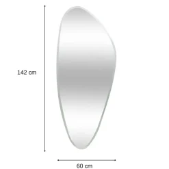 MISOU Wandspiegel Organische Vorm - Zilver
