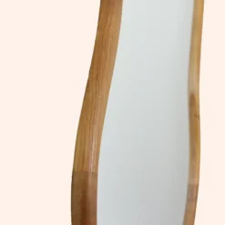 Spiegels-MISOU Wandspiegel Spiegel Organische Vorm 75x45cm Hout