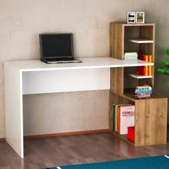Bureaus-Emob 18mm Witte walnoot Studiebureau