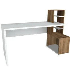 Bureaus-Emob 18mm Witte walnoot Studiebureau