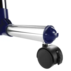 Kledingopbergers|Kledingrekken-ACAZA Mobiel kledingrek - verstelbaar - 1 rail en 2 haken - 87x165x44 cm - zilvergrijs