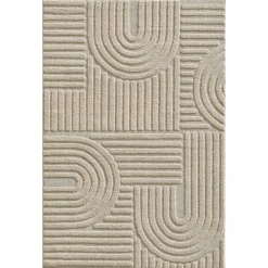Muratap Modern Japandi Vloerkleed - Beige - Boho Scandinavisch - 160x230 cm Laagpolig