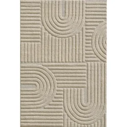 Muratap Modern Japandi Vloerkleed - Beige - Boho Scandinavisch - 140x200 cm Laagpolig