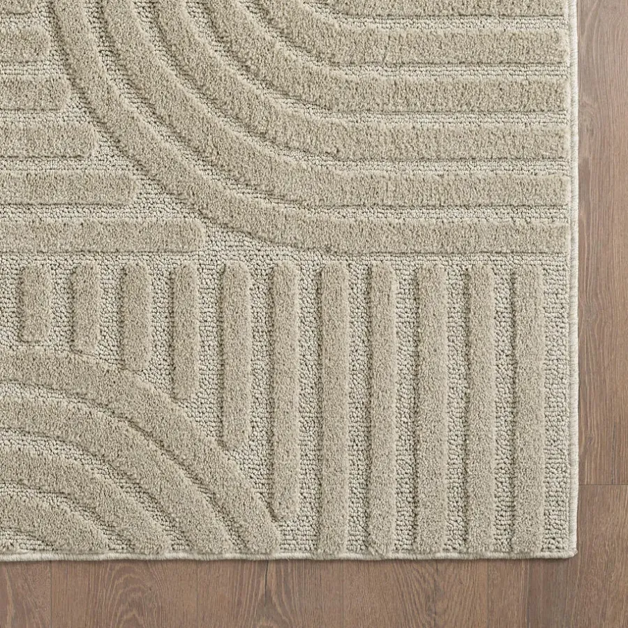 Muratap Modern Japandi Vloerkleed - Beige - Boho Scandinavisch - 140x200 cm Laagpolig