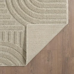 Laagpolige Vloerkleden-Muratap Modern Japandi Vloerkleed - Beige - Boho Scandinavisch - 200x290 cm Laagpolig