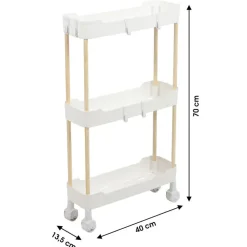 Trolleys-Modern Spirit Keuken/badkamer trolley - 3 laags - 40 x 70 cm