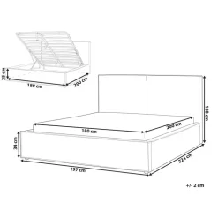 Beliani MOISSAC - Bed - Beige - 180 x 200 cm - Polyester