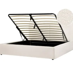 Beliani MOISSAC - Tweepersoonsbed - Off-white - 180 x 200 cm - Polyester