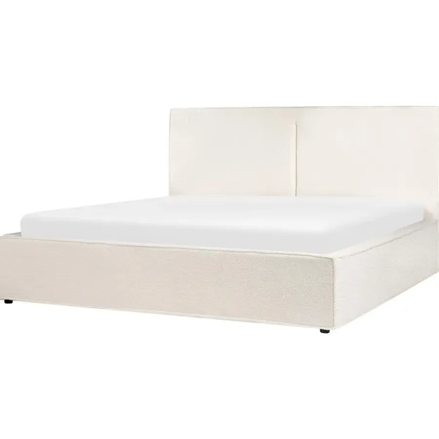 Beliani MOISSAC - Tweepersoonsbed - Off-white - 180 x 200 cm - Polyester