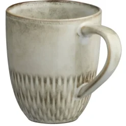 Kopjes, Mokken En Bekers-Leen Bakker Mok Bodhi met oor - beige - stoneware - Ø9 cm
