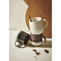 Kopjes, Mokken En Bekers-Leen Bakker Mok met oor Pippa - crème - stoneware - 400 ml