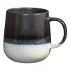 Leen Bakker Mok met oor Pippa - zwart - stoneware - 400 ml