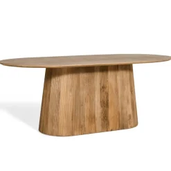 Industriële Eettafels|Ovale Eettafels-Collectables Mokka Eettafel Lichtbruin 200cm