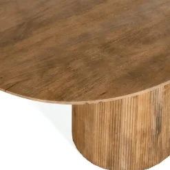 Industriële Eettafels|Ovale Eettafels-Collectables Mokka Eettafel Lichtbruin 200cm