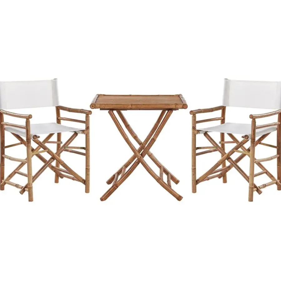 Beliani MOLISE - Bistroset voor 2 - Lichte houtkleur - Bamboehout
