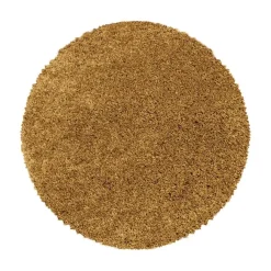 Vloerkleden|Hoogpolige Vloerkleden-Muratap Monaco Soft Rond Shaggy Hoogpolig Vloerkleed Goud - 160 CM ROND