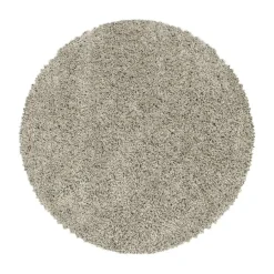 Muratap Monaco Soft Rond Shaggy Hoogpolig Vloerkleed Beige - 160 CM ROND